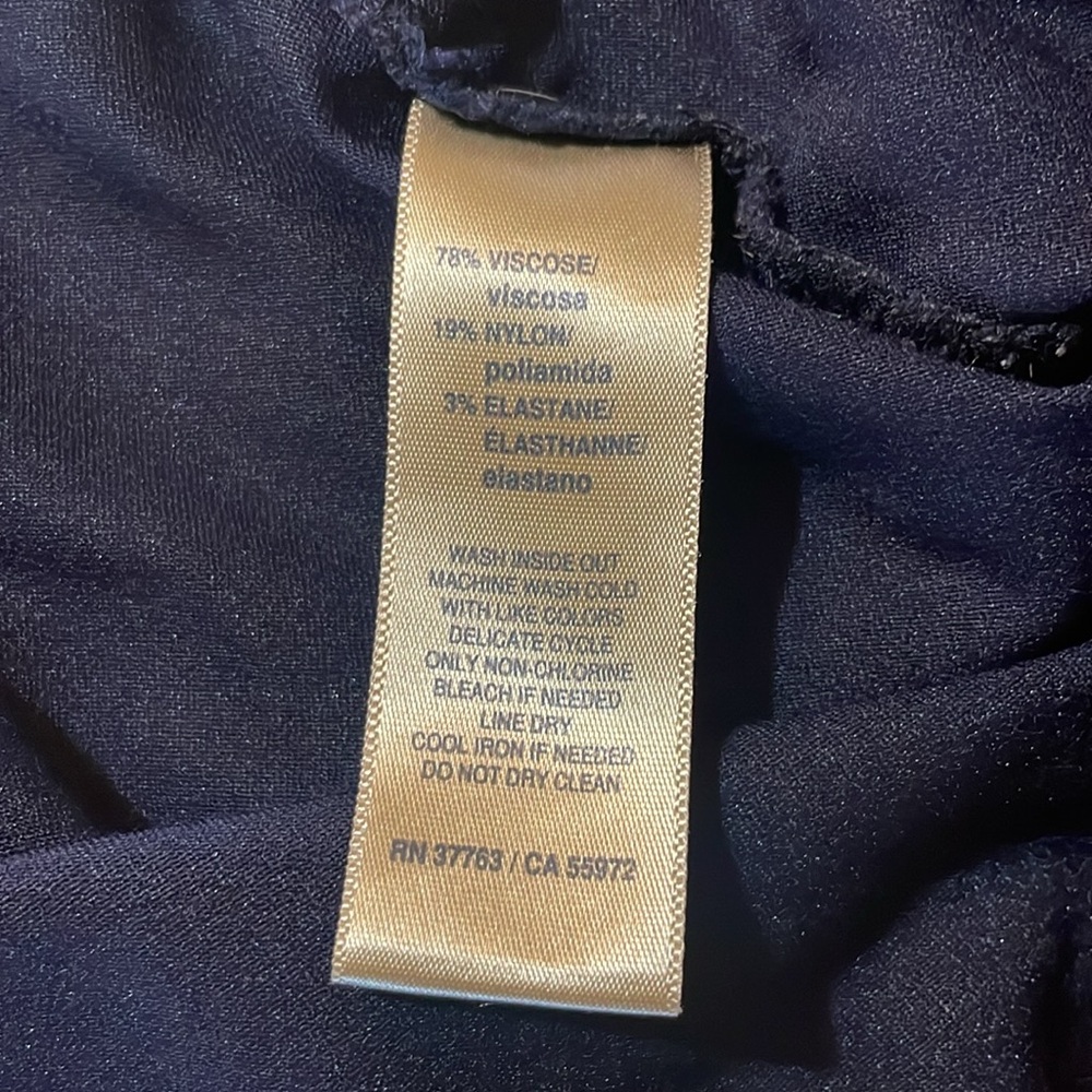 Rafaella Comfort Pull-On Dress Pants Size 14 Navy Stretch Work Viscose Slim - Picture 11 of 12